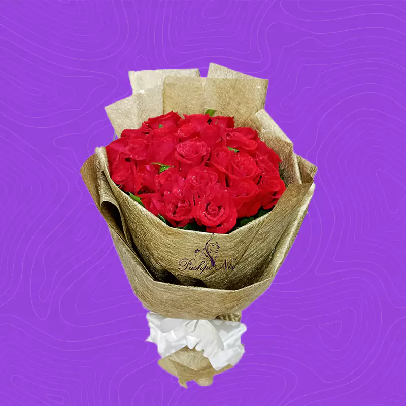 Red Roses Gorgeous Flower Bouquet best gift for Anniversary